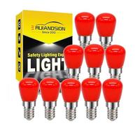 Ruiandsion E14 Bombilla LED 220V Repuesto para Nevera Campana extractora, Rojo (Pack de 10)