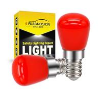 Ruiandsion E14 Bombilla LED 220V Repuesto para Nevera Campana extractora, Rojo (Pack de 2)