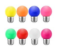 Ruiandsion E27 8 unidades de luces LED multicolor 1 W A15/G45 iluminación LED luces de colores azul verde naranja rosa violeta rojo amarillo blanco luces de iluminación para decoración de fiestas de