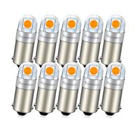 Ruiandsion - foco LED BA9S de 12 V, color amarillo, BA9, 53, 57, 1895, 64111, 3030, 2SMD, para puerta lateral, luces de cortesía, luces de mapa, paquete de 10 unidades