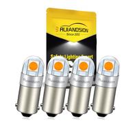 Ruiandsion - foco LED BA9S de 12 V, color amarillo, BA9, 53, 57, 1895, 64111, 3030, 2SMD, para puerta lateral, luces de cortesía de mapa, paquete de 4