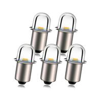 Ruiandsion Mejora de bombillas de linterna LED P13.5S Base de enchufe Bombillas LED de luz blanca cálida 4.5V Reemplazo para lámparas de linterna de faro de linterna de bolsillo, sin polaridad