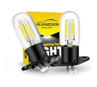 Ruiandsion Microondas Bombilla Z187 Base 240V 2A 25W LED Lámpara Bombilla Universal Pera Horno, Blanco (Pack de 2)