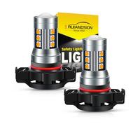 Ruiandsion PSY24W - Bombillas LED de color amarillo ámbar, 750 lúmenes, súper brillantes, chips 3030 15-SMD, bombillas LED de 10-30 V sin polaridad para luces intermitentes, marcador lateral, luces de