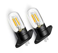 Ruiandsion Z187 Bombilla de microondas T170 Terminales rectos Base 240V 2A 25W Bombilla de lámpara de microondas LED para lámpara de horno de pera de microondas universal, amarillo (paquete de 2)