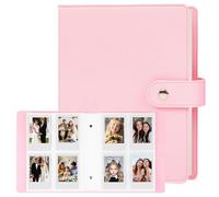 Ruibytree Álbum de Fotos 320 Bolsillos para Instax Mini y Polaroid, Rosa | Premium PU Cover, Secure Side Loading, Acid-Free Pages, Bolsillos 86 × 54 mm, Long-Term Photo Protection, Elegant Gift Choice