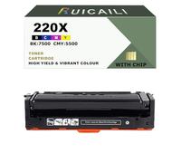 RUICAILI 220X 220A W2200A W2201A W2202A W2203A Cartucho con chip para H-P 220A 220X Toner Set para impresora Color Laserjet Pro MFP 4302dw Toner 4302fdw 4202dn 4302fdn (Black:75000) Páginas)