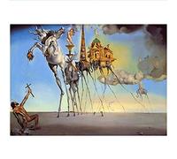 RuiChuangKeJi Obra para el hogar 70x90cm sin Marco Salvador Dali Pinturas de Arte Famosas en el Arte Carteles La tentación de San Antonio Imagen clásica del Arte