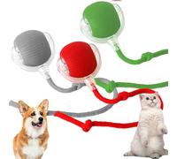 RUICUBEI Chewie Rolling Ball Juguete Interactivo para Gatos Juguete Interactivo para Gato con Luz LED Giratorio Automático 360 Grados para Gatos y Perros (Pack de 3)