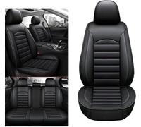 RUIDAM 9 Piezas Fundas Asientos Coche para Audi A4 Avant, Cuero Universal Fundas para Asientos de Coche Delanteros y Traseros Accesorios Interior,A/Black