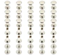 Ruidee Juego de 100 tornillos Chicago M5 x 12 mm, remaches de cabeza plana redonda para álbumes de cuero (DZBD/M5 x 12)