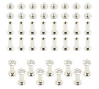 Ruidee Juego de 100 tornillos Chicago M5 x 15 mm para encuadernar libros, postes de tornillo, tornillos redondos de cabeza plana para álbumes de cuero (DZBD/M5 x 15)