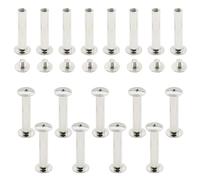 Ruidee Juego de 100 tornillos Chicago M5 x 25 mm, remaches de encuadernación de libros, postes de tornillo, tornillos redondos de cabeza plana para álbumes de cuero DIY (DZBD/M5 x 25)