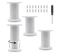 Ruidee Juego de 4 patas ajustables para muebles de 8 a 12 cm, color blanco (GJZJ/8-12/blanco)