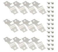 Ruidee Juego de 50 perchas para marcos de fotos, 47 mm, pequeños, con tornillos, marco de fotos, ganchos para colgar marcos de fotos, soporte de acero inoxidable para marcos de fotos (C-XG/Silver)