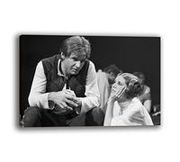 RuidoRosa Cuadro Lienzo Han Solo y Leia - Harrison Ford y Carrie Fisher Star Wars (40x30)