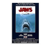 RuidoRosa Cuadro Lienzo Tiburón sobre Bastidor de Madera, Listo para Colgar (40x30)