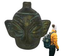 Ruidoso Houstrumento de muerte azteca - Instrumento gritando en forma de cráneo, sonidos de gritos de guerra y horror para Halloween | Accesorios para el hogar embrujado, fabricante de ruido para