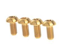 Ruifu Gr5 - Juego de tornillos Torx T25 de aleación de titanio M5 x 12 mm para jaula de botella de agua de bicicleta (paquete de 4) (dorado)