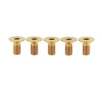 Ruifu M5 10 Tornillos de titanio avellanados Allen para actualización de bicicleta (paquete de 5) (dorado)