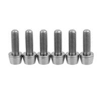 Ruifu M5 Titanium Gr5 - Tornillos cónicos Allen con arandelas (16, 18, 20 mm, para freno de disco fijo, 6 unidades, titanio, M5 x 16 mm)