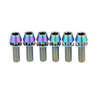 Ruifu M5 Titanium Gr5 - Tornillos cónicos para freno de disco fijos (6 unidades, 5 x 16 mm)