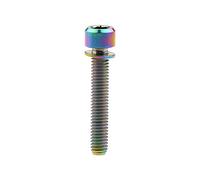 Ruifu M6 Grado 5 - Tornillo de Cabeza Allen de Titanio con arandela (16 18, 20, 25 y 35 mm), Color Arco Iris, tamaño M6x35mm