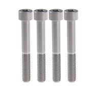 Ruifu M8x20 25 30 35 40 45 50 60 70mm titanio grado 5 perno de casquillo Allen DIN912 para motocicleta paquete de 4 unidades (M8x60mm, titanio)