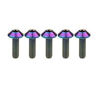 Ruifu Tornillos de titanio M6 Gr5, cabeza Allen Ti, tornillos 12, 15, 20 mm, para placa de matrícula de motocicleta (5 unidades, arco iris, M6 x 20 mm)