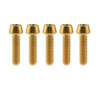 Ruifu Tornillos M4 de 15 mm de titanio grado 5 Ti Allen para motocicleta y bicicleta (paquete de 5) (dorado, M4 x 15)