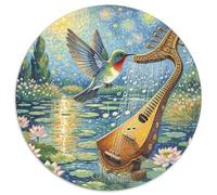 Ruignal Europeo 1000 Piezas Puzzles pájaro Rompecabezas Redondo para Niños Adultos Regalos Originales Juegos De Puzzle Intelectual Desafío 1000pcs (67.5x67.5cm)