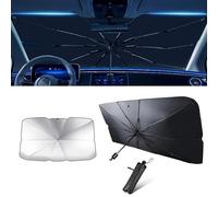 RUIHAHA Parasol Parabrisas Coche Delantero Sombrilla para Land Rover Defender Discovery 3 Protector Solar Plegable para Interior Coche,M 140×80cm-A