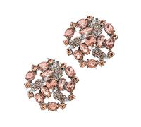 Ruihfas Clips de zapatos florales de diamantes de imitación de cristal decorativos para accesorios de decoración de zapatos de fiesta, approx 1.5 inch, estrás