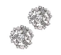 Ruihfas Clips de zapatos florales de diamantes de imitación de cristal decorativos para accesorios de decoración de zapatos de fiesta, approx 3.8cm / 1.5inch, estrás