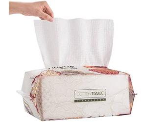 Ruihua 1 paquete de toalla facial desechable 100% algodón suave, limpieza facial, algodón no tejido, toalla de lavado húmedo y seco, toalla facial desechable multiusos, quitar maquillaje y limpiar