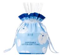 Ruihua Toalla de limpieza facial desechable de algodón, tela no tejida, toallitas desechables, toallitas faciales suaves, toallas de belleza desechables, 100 piezas por rollo