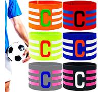 RUIJIE 6 Brazalete de Fútbol Multicolor Ajustable Brazalete de Capitan de Futbol C Banda del Capitán Para Fútbol Brazalete de Capitán de Fútbol para Niños y Adultos Junior Apto para Varios Deportes