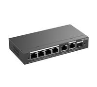 Ruijie Switch PoE inteligente Reyee de 6 puertos Gigabit con 4 puertos PoE+, uplink combo SFP 1G y gestión en la nube RG-ES206GS-P