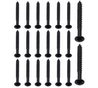 RuiJOTWAT 20 tornillos de montaje para placa de mástil de guitarra cromados para guitarras Fender Strat Tele American Standard/Deluxe en color negro