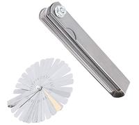 RuiJOTWAT Calibrador de espesores de 32 hojas con sistema métrico imperial para medir la altura de las cuerdas de guitarra, herramienta de luthier