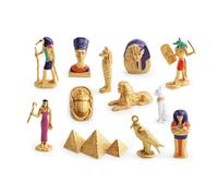 RuiJOTWAT - Juego de 10 estatuas egipcias, pirámides, Figuras en Miniatura de Juguete para decoración de Fiestas egipcias