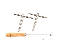 RuiJOTWAT Juego de herramientas de reparación, mástil del saxofón con barril de bola de metal de varilla larga, adecuada para instrumentos de saxofón alto/tenor, mango de madera