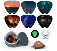 RuiJOTWAT Patrón de cielo estrellado 13 piezas del número de caja de hierro para patio de guitarra Collin
