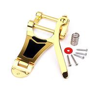 RuiJOTWAT Puente de vibrato y trémolo para guitarra de jazz B7 para Gibson Bigsby ES355 Epiphone Gold