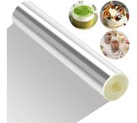 Ruikcoll Lámina para Bordes de Tartas, Rollo de Acetato Transparente, espesante, lámina para Tartas Muy Transparente, lámina de Acetato, Reutilizable, 30 cm x 10 m