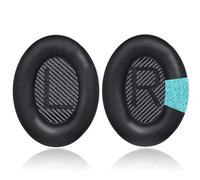 Ruikdly Almohadillas Auriculares Bose, Almohadillas Auriculares de Repuesto para Bose QuietComfort QC35 & QuietComfort QC35 II, Espuma Viscoelástica de Alta Densidad y Cuero Proteico (Negro)