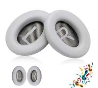 Ruikdly Almohadillas de repuesto para auriculares Bose QuietComfort Quiet Comfort 35 II QC35 QC2 QC15/QC25 Sound True/ AE2/AE2i/AE2 Wireless AE2-W con piel y proteína Memory Foam (gris)