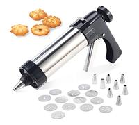 Ruikdly Biscuit Maker,Máquina Galletas Molde para Repostería con 13 Moldes De Disco y 8 Boquillas Prensa para Galletas para Elaboración de Galletas y de Glaseado de Pasteles