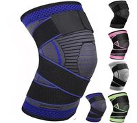 Ruilala Rodilleras Menisco y Ligamento Ajustable Rodillera Estabilizadora 1 Pieza Rodilleras Deportivas Para Hombres y Mujeres Para de Menisco, Tendinitis, Correr, Baloncesto (Azul, XL)