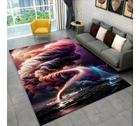 RUILBJM 3D Genial Tornado Huracán Tormenta Impreso Alfombrilla para Silla Gamer, Adolescentes Dormitorio Alfombra, Sala de Estar Protector de Suelo, para Esports Sala de Estudio (Color 8,160x230cm)